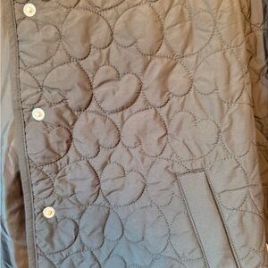 J. Crew Black Heart-Quilted Puffer Coat